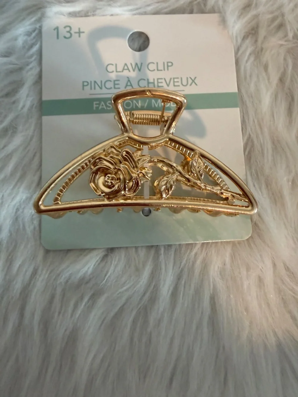 Fashion Gold Tone Claw Hair Clip